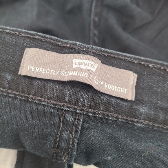 Levi's 512 Black Perfectly Slimming Boot Cut Jeans, multi pockets, women 16long - Picture 8 of 9